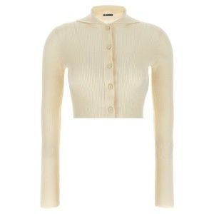 Jil Sander Ribbed Stretch Wool And Viscose Blend Cardigan - NWT